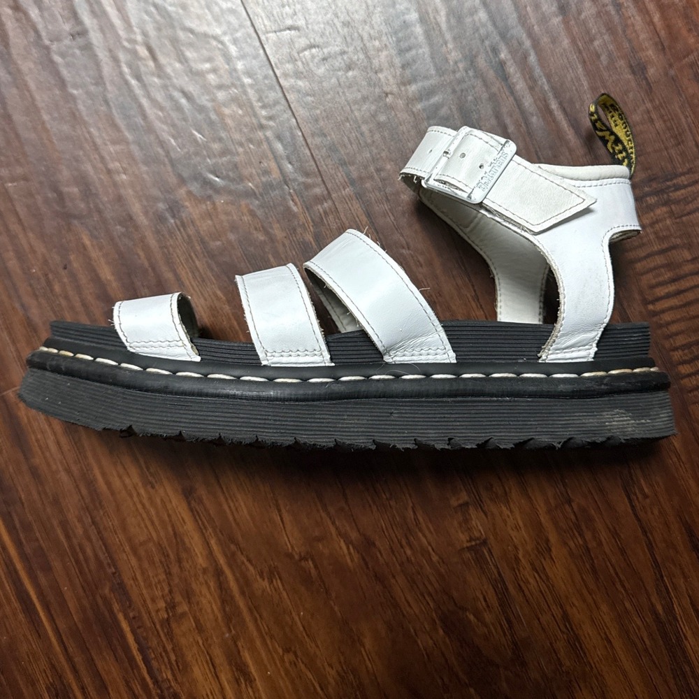 Dr. Martens Blaire White Leather Gladiator Platform Sandals Womens 9 JY004 SK12T - Picture 1 of 8
